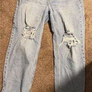 Old Navy Light Blue Distressed Boyfriend Jeans size 14